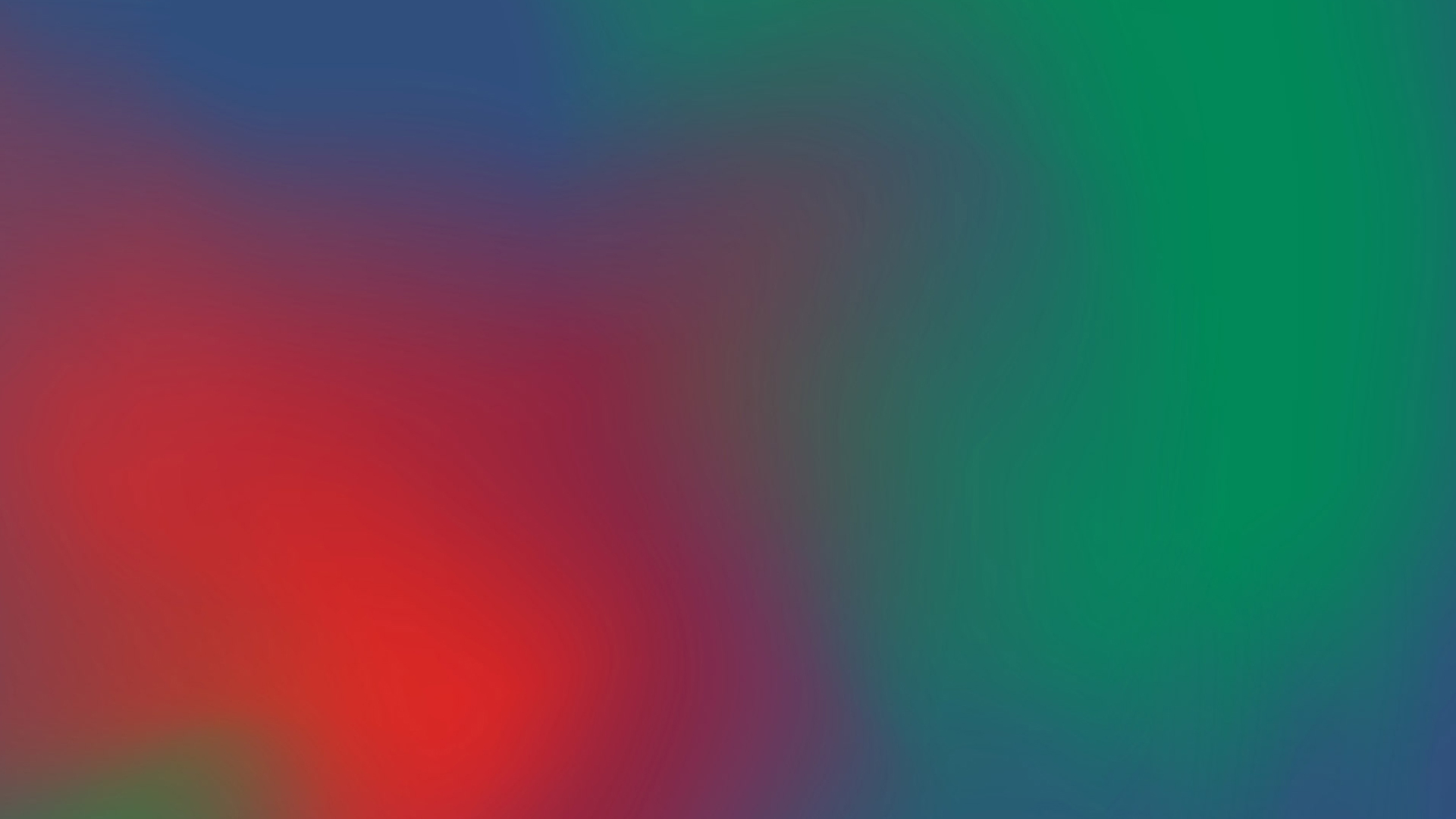 Abstract gradient blending vivid red and deep green tones transitioning through dark blue, evoking dynamic colored light diffusion