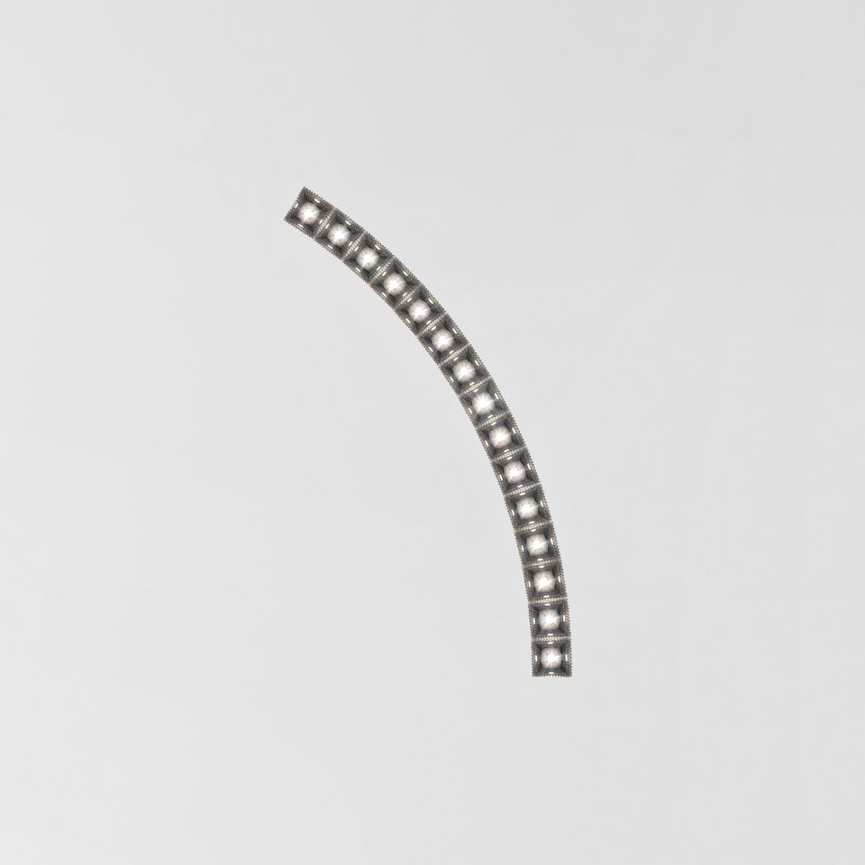 Artemide Somnĭum System: curved LED strip module in dark finish, forming a quarter-circle arc with evenly spaced light points