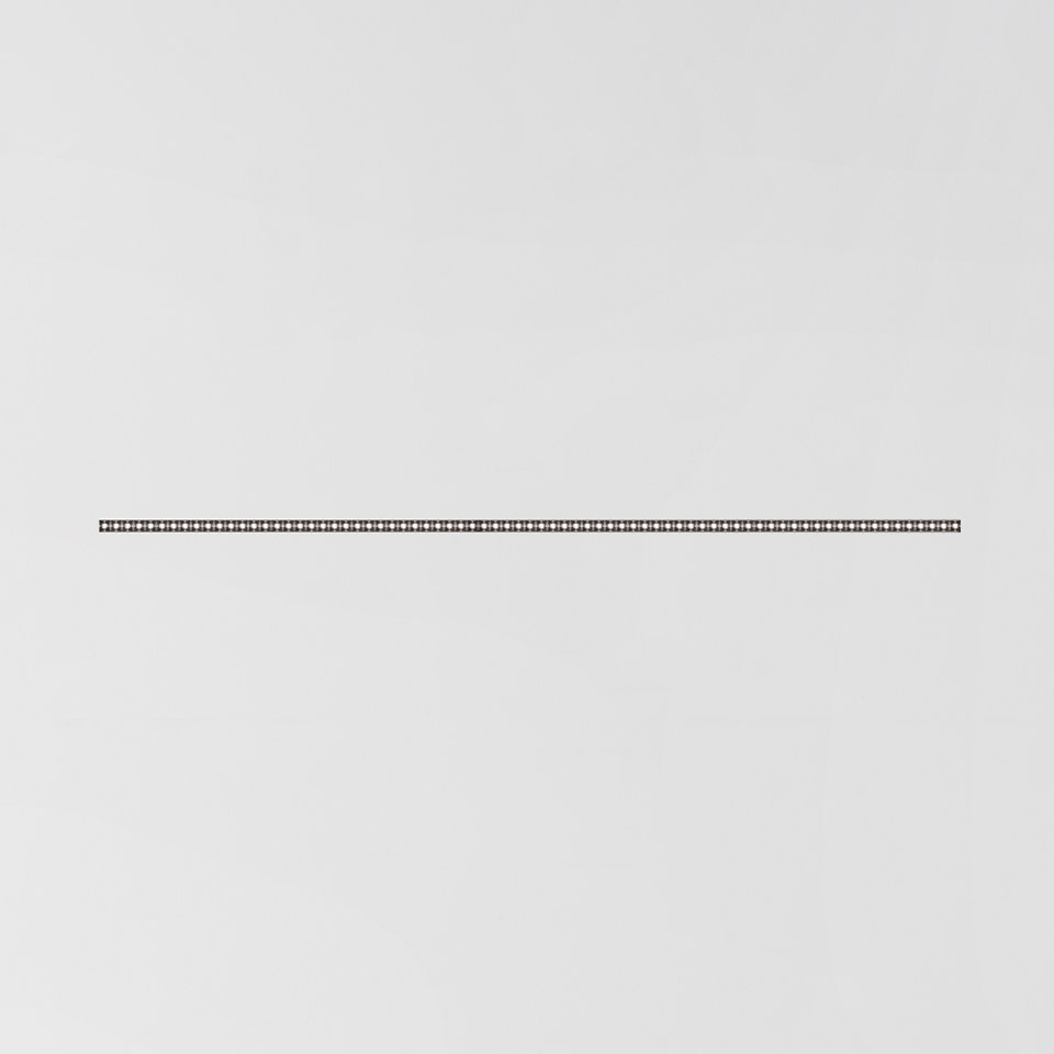 Artemide Somnĭum System: ultra-thin horizontal LED linear light fixture suspended against a white ceiling
