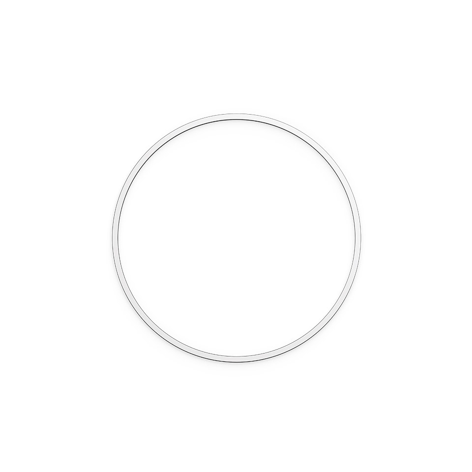 Artemide A.24 Circular Stand-alone ceiling light, top view showing a slim white circular LED ring frame