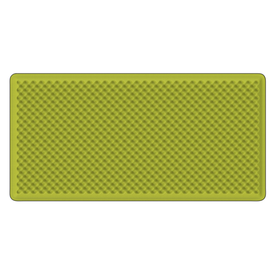 Artemide Eggboard Wall/Ceiling light panel in yellow-green, featuring a textured egg-crate surface pattern for diffused illumination