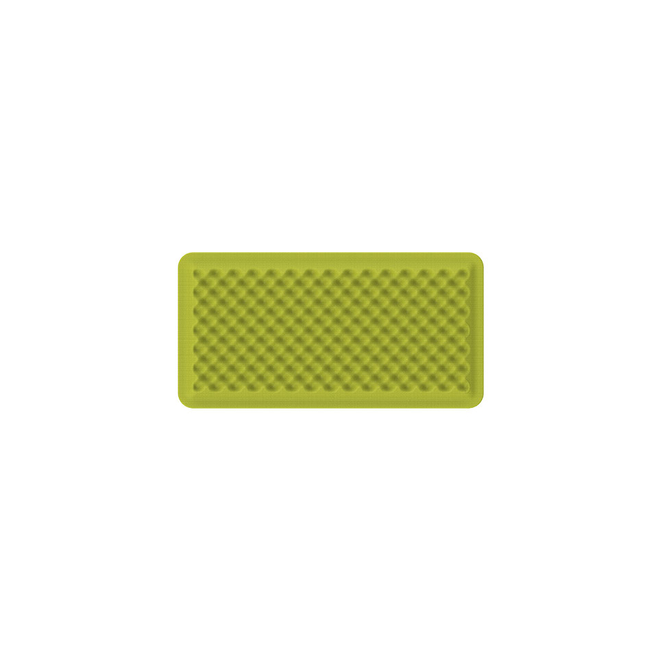 Artemide Eggboard Wall/Ceiling lamp panel in lime green with a textured diamond-pattern surface, rectangular shape