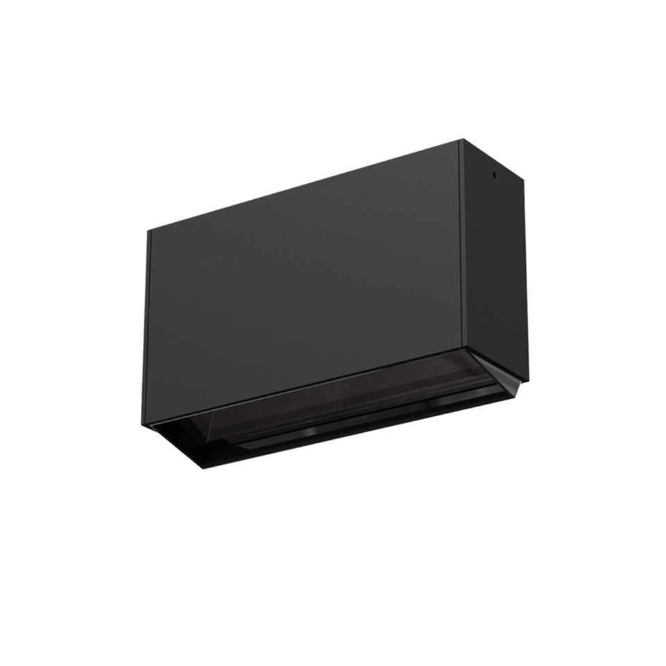 Artemide Sharp Wallwasher SMD: applique da parete nera rettangolare compatta con fessura LED orizzontale stretta per illuminazione a parete