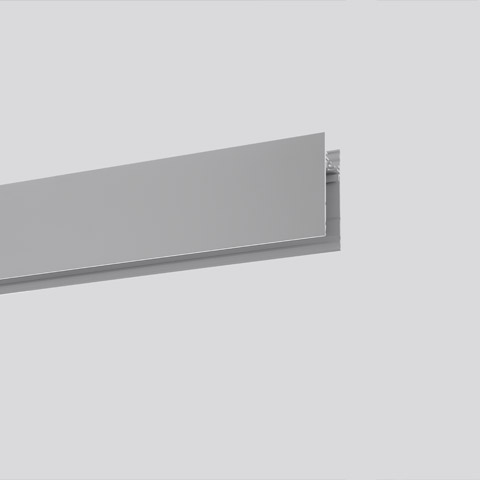 Apparecchio lineare da incasso a soffitto Artemide Algoritmo System con emissione diffusa, profilo in alluminio, design a filo soffitto