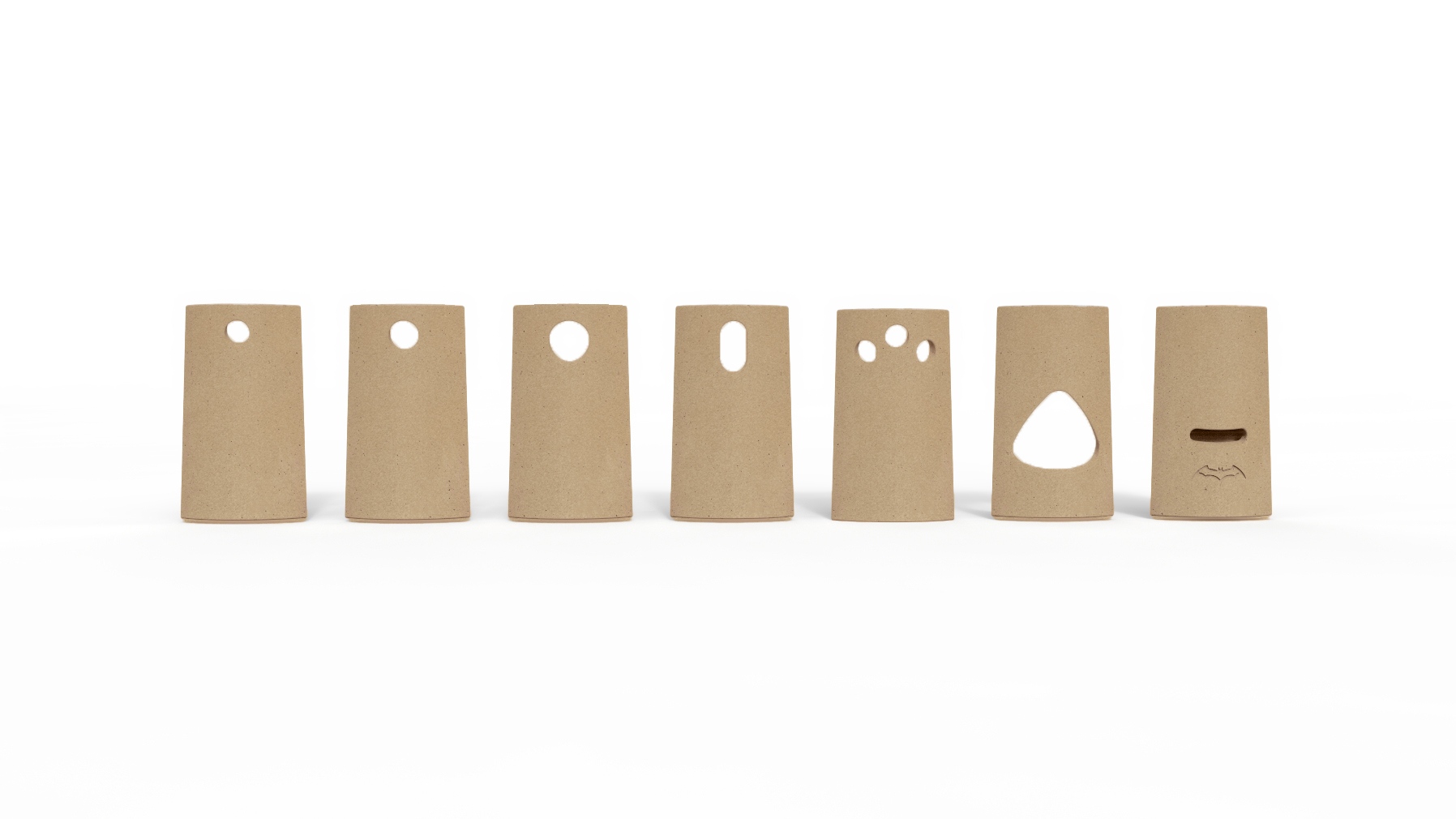 Lampade da esterno Artemide Needoo con fusti sottili finitura ruggine e teste LED installate lungo un vialetto di parco urbano