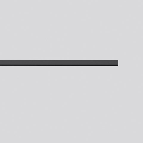 Artemide Olmo Magnetic Track: binario luminoso lineare ultra-sottile scuro, design minimalista per installazione a soffitto